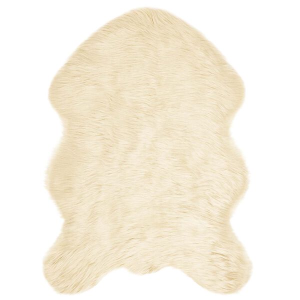 vidaXL Faux Sheepskin Rug Tafalla Cream 60 x 90 cm Polyester