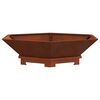 vidaXL Fire Pit Brown 100 x 100 x 28 cm Weathering Steel