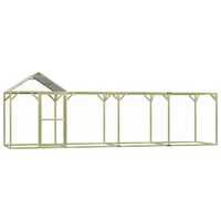 vidaXL Chicken Cage 6x1.5x2 m Impregnated Wood Pine and Steel
