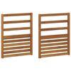 vidaXL Armrests 2 pcs Brown 59 x 4 x 73 cm Engineered Wood