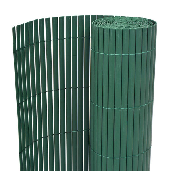 vidaXL Double-Sided Garden Fence PVC 90x500 cm Green