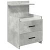 vidaXL Bedside Cabinets 2 pcs with 2 Drawers Concrete Grey 40x36.5x62 cm