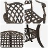 vidaXL Garden Dining Set 7 pcs Bronze Aluminium