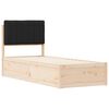 vidaXL Bed Frame with Upholstered Headboard Black 75 x 190 cm
