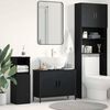 vidaXL Bathroom Sink Cabinet Black Oak 80 x 30 x 60 cm Engineered Wood