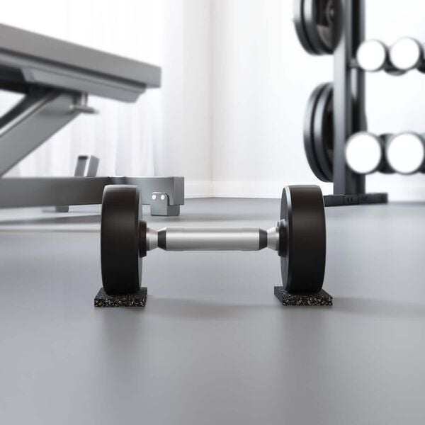 vidaXL Rubber Roller Black Rubber