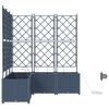 vidaXL Garden Planter Grey 40 x 40 x 143 cm Steel