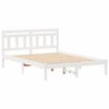 vidaXL Bed Frame White 120 x 200 cm Solid Pine Wood