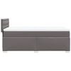 vidaXL Box Spring Bed with Mattress Grey 90x200 cm Faux Leather