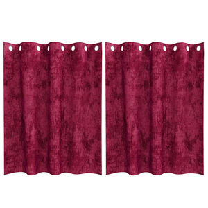 vidaXL Velvet Curtains 2 pcs Wine Red 140 x 140 cm Velvet