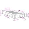 vidaXL Bed Frame without Mattress Grey Sonoma 90x200 cm
