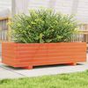 vidaXL Garden Planter Wax Brown 90x40x26.5 cm Solid Wood Pine