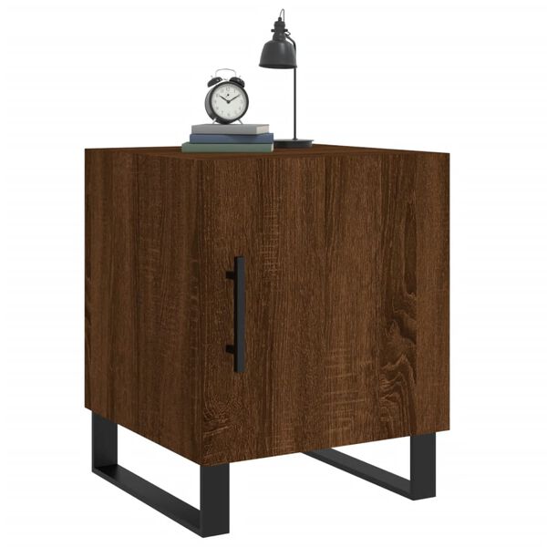 vidaXL Bedside Cabinet Brown Oak 40x40x50 cm Engineered Wood
