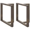 vidaXL Dining Table Legs T-Shaped&nbsp;2 pcs Black 90x35x(72-73) cm Steel