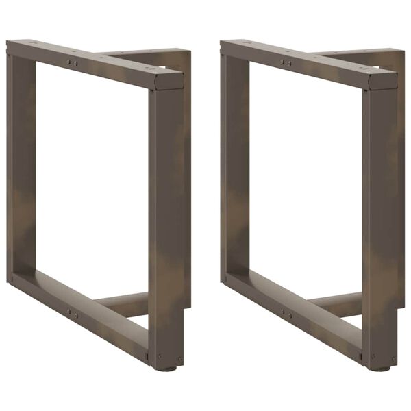 vidaXL Dining Table Legs T-Shaped&nbsp;2 pcs Black 90x35x(72-73) cm Steel