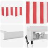 vidaXL Retractable Awning Red and White 400 x 300 cm Fabric and Metal
