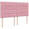 vidaXL Ottoman Bed with Mattresses Pink 160x200cm Velvet