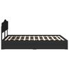 vidaXL Storage Bed with Headboard Black 140 x 190 cm Engineered Wood
