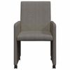 vidaXL Dining Chairs with Wheels 2 pcs Light grey 57 x 66 x 94 cm
