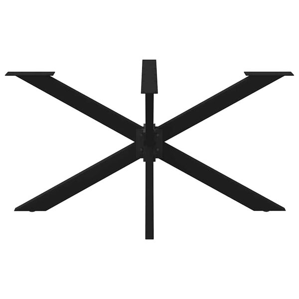 vidaXL Dining Table Leg Spider Shape Black 150x78x(72-73) cm Steel