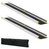 vidaXL Wheelchair Ramp Folding 2 pcs Black 183 x 19 x 5.5 cm Aluminium