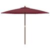 vidaXL Garden Parasol with Wooden Pole Bordeaux Red 299x240 cm