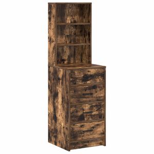 vidaXL Highboard Smoked oak 40 x 41 x 135 cm Engineered wood