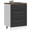 vidaXL Kitchen Base Cabinet "Kalmar" Black Engineered Wood