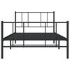 vidaXL Metal Bed Frame without Mattress with Footboard Black 80x200cm