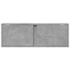 vidaXL TV Wall Cabinet with LED Lights Concrete Grey 100x31x35 cm