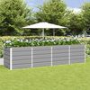 vidaXL Planter Light Grey 320 x 80 x 75 cm Steel