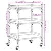 vidaXL Kitchen Trolley Sonoma Oak 50x35x75.5 cm Engineered Wood