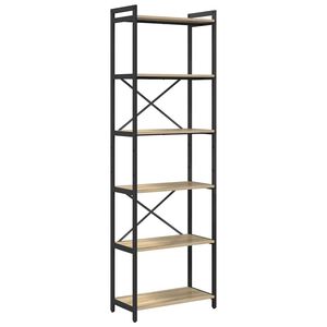 vidaXL Bookshelf 60 x 30 x 189.5 cm Engineered Wood Sonoma Oak