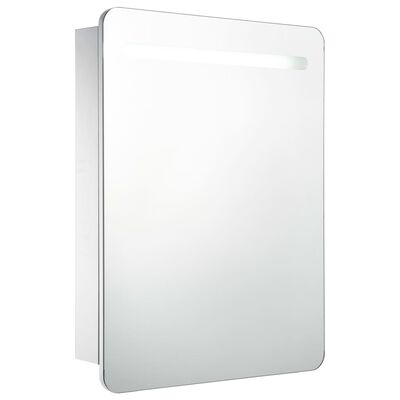 vidaXL LED Bathroom Mirror Cabinet 60x11x80 cm