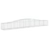 vidaXL Arched Gabion Basket 400x50x40/60 cm Galvanised Iron