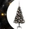 vidaXL Christmas Tree Black 120 cm PVC