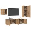 vidaXL TV Cabinet Wall-mounted 4 pcs Artisan Oak Engineered Wood