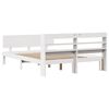 vidaXL Bed Frame with Headboard without Mattress White 140x190 cm