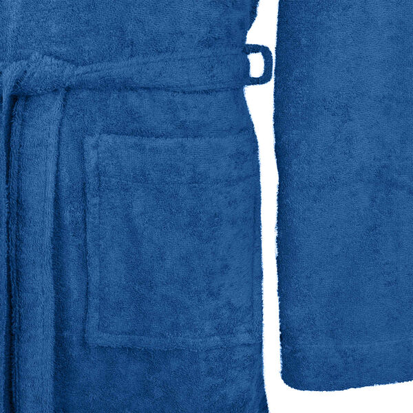 vidaXL Bathrobe KINN Blue L Cotton