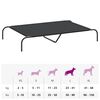 vidaXL Elevated Dog Bed Black 130x80x20 cm Oxford Fabric and Steel