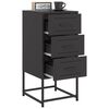 vidaXL Bedside Cabinet Black 36x39x78 cm Steel