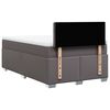 vidaXL Box Spring Bed with Mattress Grey 120x200 cm Faux Leather