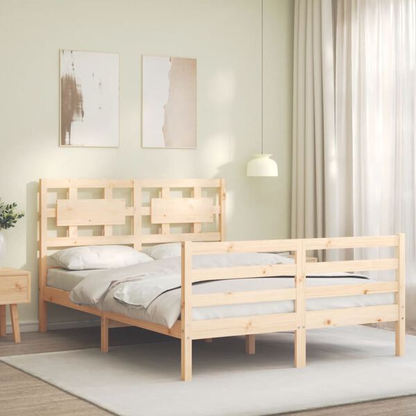 vidaXL Bed Frame without Mattress 120x200 cm Solid Wood