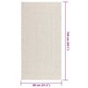 vidaXL Rug ZIZUR Cream 80x150 cm Jute Look Indoor and Outdoor
