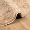 vidaXL Shaggy Rug High Pile NAVARRA Beige 120x120 cm Polyester