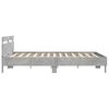 vidaXL Bed Frame with LED without Mattress Concrete Grey 160x200 cm