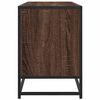 vidaXL TV Cabinet Brown Oak 100x35x50 cm Engineered Wood and Metal