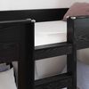 vidaXL Bunk Bed for Kids Black Oak 75 x 190 cm Engineered Wood