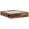 vidaXL Bed Frame with Headboard Old Wood 160 x 200 cm Engineered wood