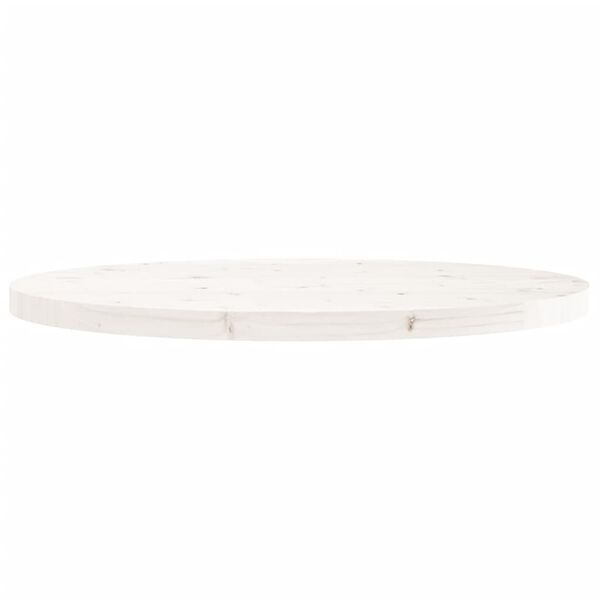 vidaXL Table Top Round White &Oslash;90x3 cm Solid Wood Pine